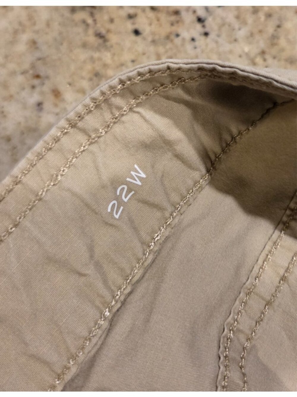Woman’s 22W St. John’s Bay Capri Pants Tan Cargo Pockets Drawstring Cinch Hem - Picture 12 of 16